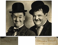 Fantastic Laurel & Hardy Signed Photo Measuring 13.5 x 10.5 -- With JSA COA